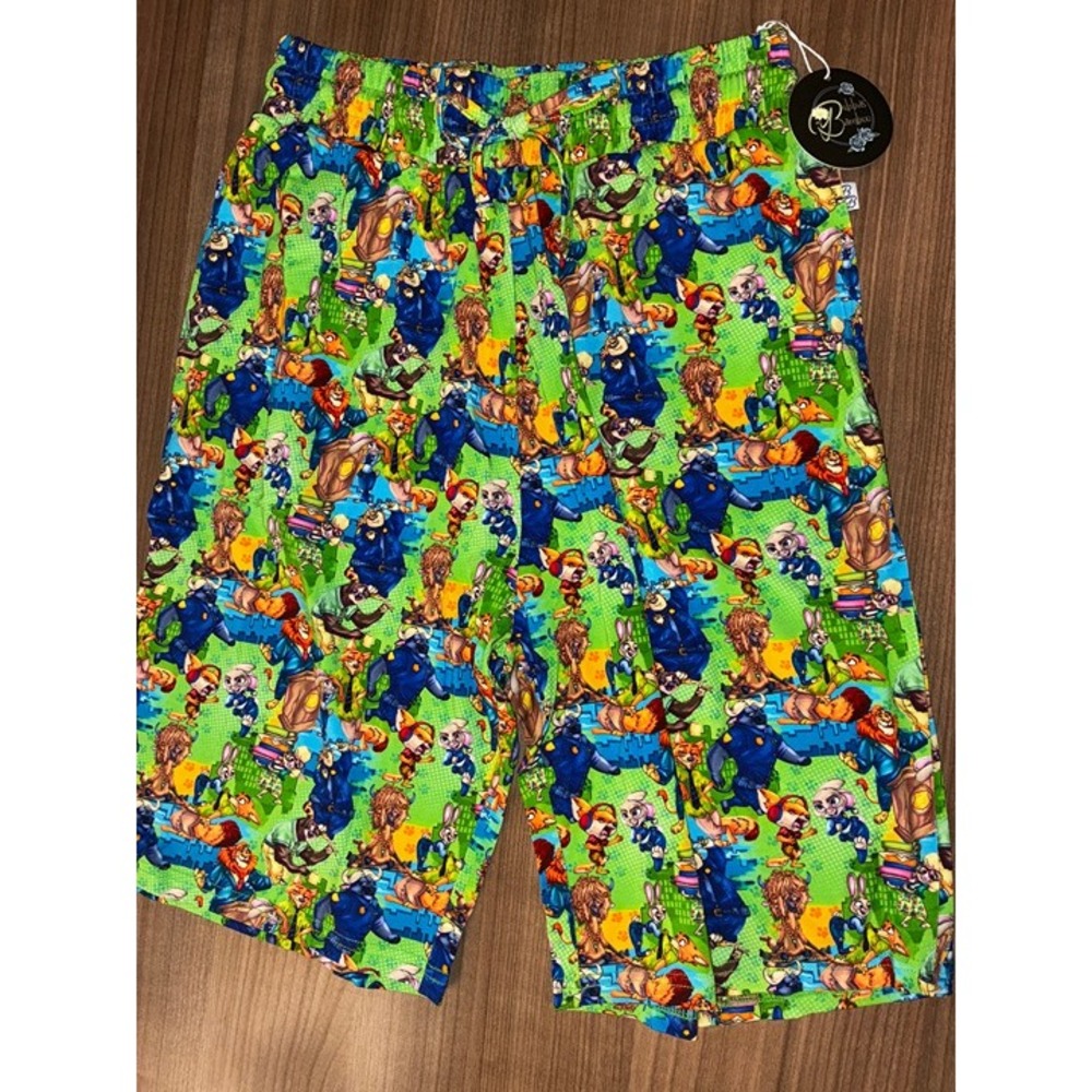 Bubbas Bamboo‎ Disney Zootopia Gone Savage Adult Mens Shorts Small NWT